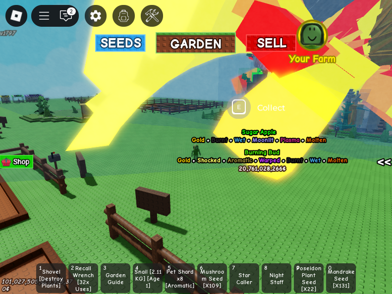 crop value grow a garden